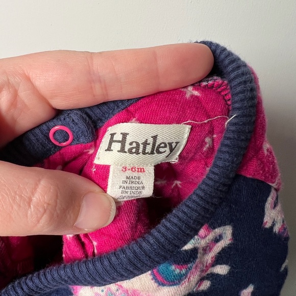 Hatley Bunnies Long Sleeve Shirt Dress 3-6 Month Girl - Picture 4 of 5